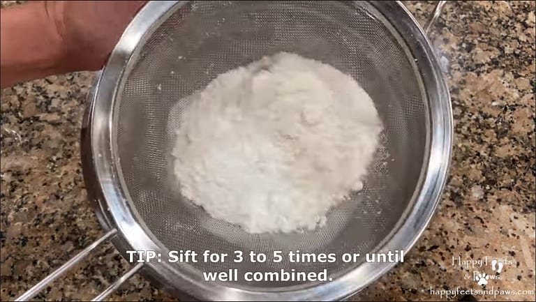 flour being sifted