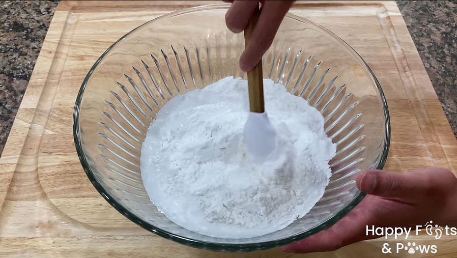Mixing dough for Glutinous Rice Balls