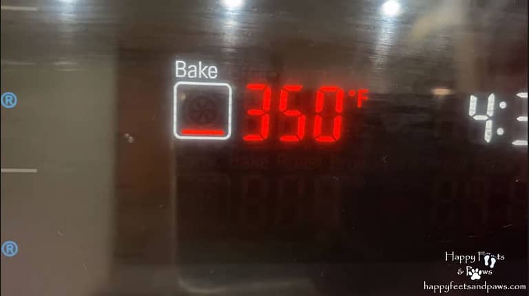oven preheated at 350f