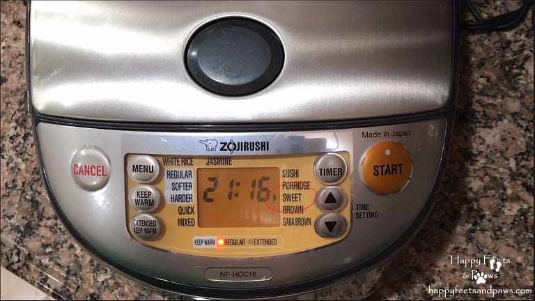 zojirushi rice cooker with sweet rice cook setting