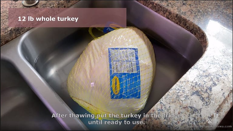 Thawing turkey