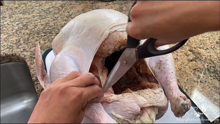 prepping turkey