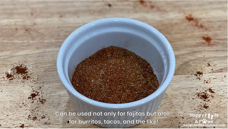 finished fajita seasoning in a glass container